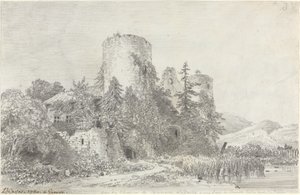Utsikt över Chateau de Saconnex av Louis Francois Cassas