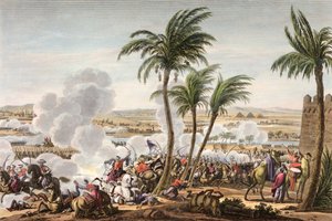 Slaget vid pyramiderna, Egypten, 3 Thermidor, år 6 21 juli 1798 av Louis Francois Couche