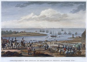 "Engelsmännens ombordstigning i Holland, 30 november 1799"