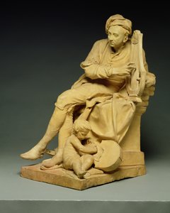 George Frederick Handel (1685-1759) modell för en marmorstaty nu i Victoria und Albert Museum, 1738 (terrakotta)