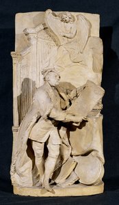 Modell för monumentet till George Frederick Handel (1685-1759) i Westminster Abbey, ca 1760 (terrakotta)