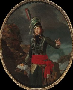 Porträtt av general François Séverin Marceau-Desgraviers 1769-1796, ca. 1796. av Louis François Sergent Marceau