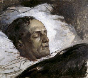 Chef för en avrättad man (Remy Bomal). 1870-80-tal (olja på duk) av Louis Galue