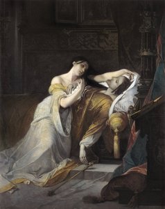 Joan I av Kastilien kallade Joan the Mad (Juana la loca) hustru till Filip av Habsburg av Louis Galue