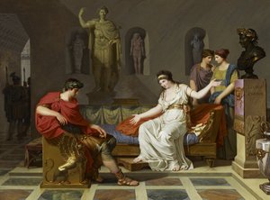 Kleopatra och Octavianus av Louis Gauffier