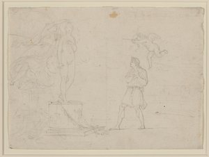 Study For Pygmalion And Galatea, c.1797 (krita på papper) av Louis Gauffier