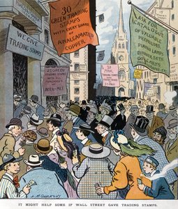 Det kanske skulle hjälpa en del om Wall Street gav ut handelsstämplar av Louis Glackens 1866-1933, konstnär. Utgiven 1907.