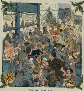 Leksaksavdelning, USA 1910-talet (tryck)