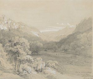En utsikt över Cavi i Sabine Hills, 1848. av Louis Gurlitt