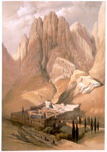 "S:t Katarinaklostret med berget Horeb, 19 februari 1839" 1849 av Louis Haghe