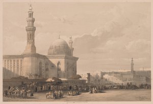 Egypten och Nubien: Volym III - nr 38, Sultan Hassans moské från det stora torget i Rameyleh av Louis Haghe