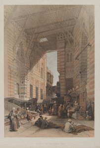 Egypten och Nubien, volym III: Silk Mercers basar, Kairo, 1848. av Louis Haghe