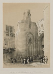 Egypten och Nubien, volym III: Gate of the Metwaleys, Kairo av Louis Haghe