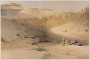 Egypten och Nubien, volym II: Ingången till gravarna för kungarna av Thebe, Bab-El-Malouk av Louis Haghe