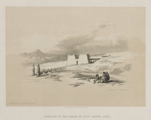 Egypten och Nubia, Volym I: Tillvägagångssätt till templet Wady Saboua, Nubia, 1847. av Louis Haghe