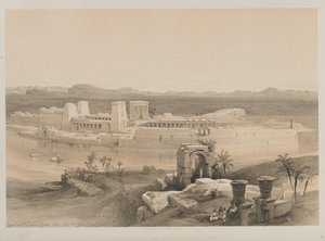 Egypten och Nubien, volym I: Allmän syn på ön Philae, Nubien, 1846. av Louis Haghe