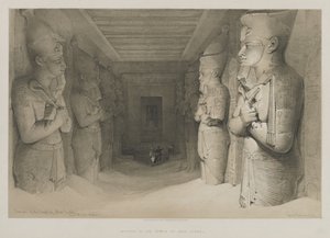Egypten och Nubien, volym I: Insidan av Aboo-Simbels tempel, 1846. av Louis Haghe