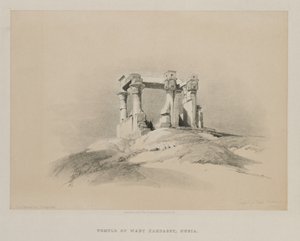 Egypten och Nubien, Volym I: Temple of Wady Kardassy i Nubia, 1846. av Louis Haghe