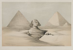 Egypten och Nubien, volym I: Den stora sfinxen, pyramiderna i Gezeeh av Louis Haghe