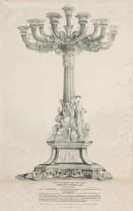 Ilam Hall - Kandelabrar: litografi, 1832 av Louis Haghe