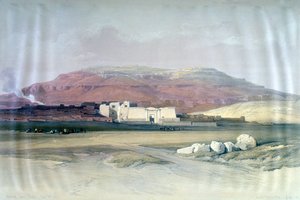 Medinet Abou, Thebe, 8 december 1832, Egypten, 1800-talet av Louis Haghe