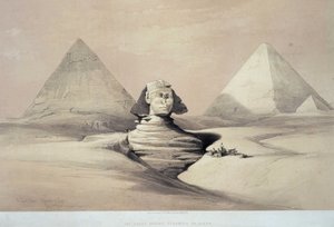 Den stora sfinxen från Gizeh. 1800-talet (litografi) av Louis Haghe