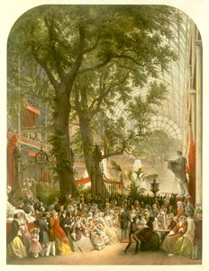 Crystal Palace, 1851 (färgat litho)