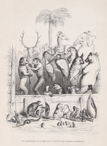 Denna protest kvävdes av bruset från privata samtal från scener från..., ca. 1837-47.