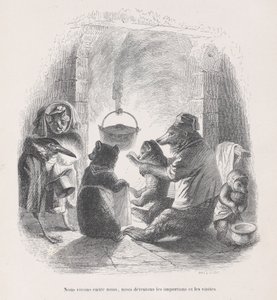 Vi lever mellan oss själva, vi hatar olägenheterna och besöken från Scener från..., ca. 1837-47.