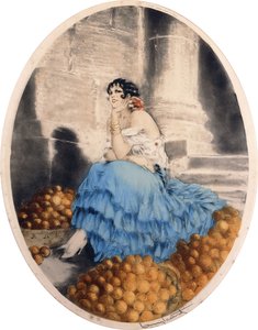 Orange säljare av Louis Icart