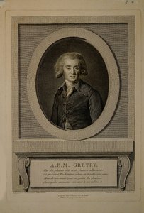 Porträtt av kompositören André Ernest Modeste Grétry 1741-1813, 1786.