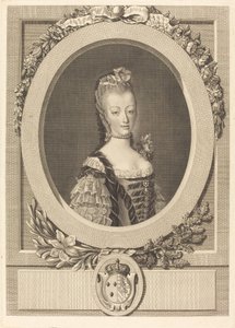 Marie-Antoinette från Frankrike av Louis Jacques Cathelin after Jean Martial Fredou