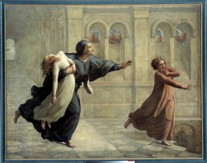 Själens dikt; Mardrömmen. Målning av Anne Francois Louis Janmot (1814-1892) av Louis Janmot