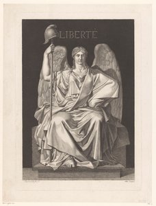 Allegorisk fantasi om frihet Liberté (titel på objekt) av Louis Jean Allais