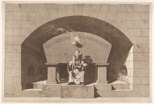 Grav med döden tronad som en sfinx, ca. 1779-84.