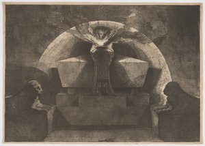Grav med Death Standing av Louis Jean Desprez