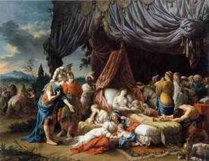 Alexander den store och Hephaestion vid dödsbädden för Darius III:s hustru