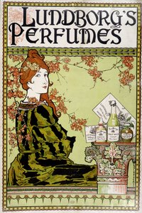 Annons för doften "" Lundborg"" - av Rhead, v.1895 av Louis John Rhead
