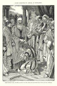 David smord av Samuel i Betlehem (litografi) av Louis John Rhead