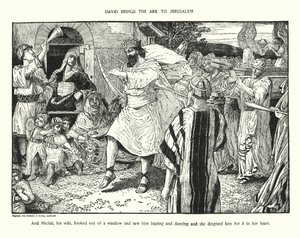 David för arken till Jerusalem (litografi) av Louis John Rhead