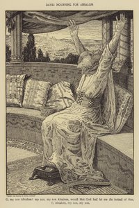 David sörjer Absalom av Louis John Rhead