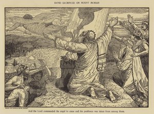 David offrar på berget Moria av Louis John Rhead