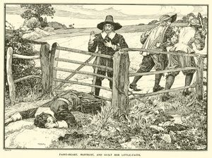 Faint-heart, misstrust, and guilt Rob Little-Faith (gravyr) av Louis John Rhead