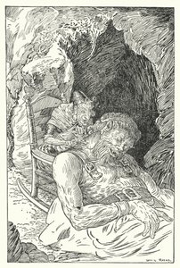 Jätte guldskägg (litho) av Louis John Rhead