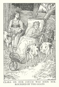 Illustration till Heidi av Johanna Spyri (litografi) av Louis John Rhead