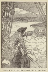 Illustration för Kidnapped av Robert Louis Stevenson av Louis John Rhead