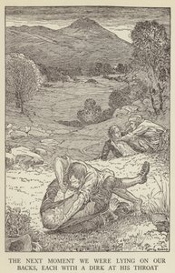 Illustration för Kidnapped av Robert Louis Stevenson av Louis John Rhead