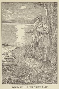 Illustration för Kidnapped av Robert Louis Stevenson av Louis John Rhead
