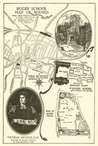 Illustration för Tom Browns skoldagar (gravyr) av Louis John Rhead