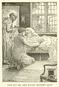 Illustration för Tom Browns skoldagar (gravyr) av Louis John Rhead